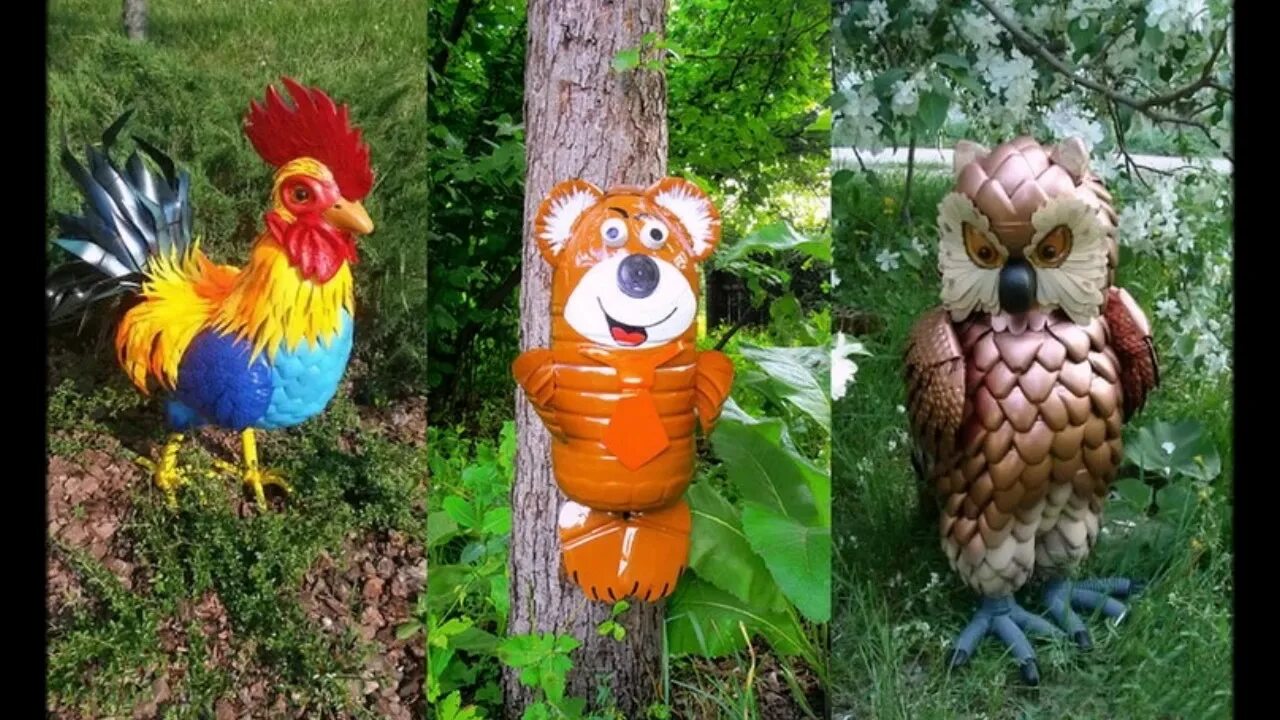 Собачка из пластиковых бутылок. Животное из пластиковой бутылки. Птицы из пластиковых бутылок для сада. Фигурки из бутылок для сада. Пластиковые бутылки животные.