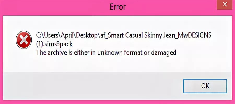 Am archive. Unknown format. The Archive is either in Unknown format or Damaged как исправить. Ошибка формата сообщения. Unknown format message. The Archive is either in Unknown format or Damaged как исправить на русском.