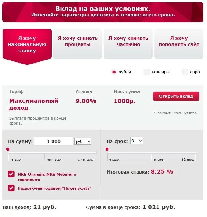 Процентная ставка мкб банка. Мкб банк вклады. Проценты вклада в мкб. Московский кредитный банк вклады физических.