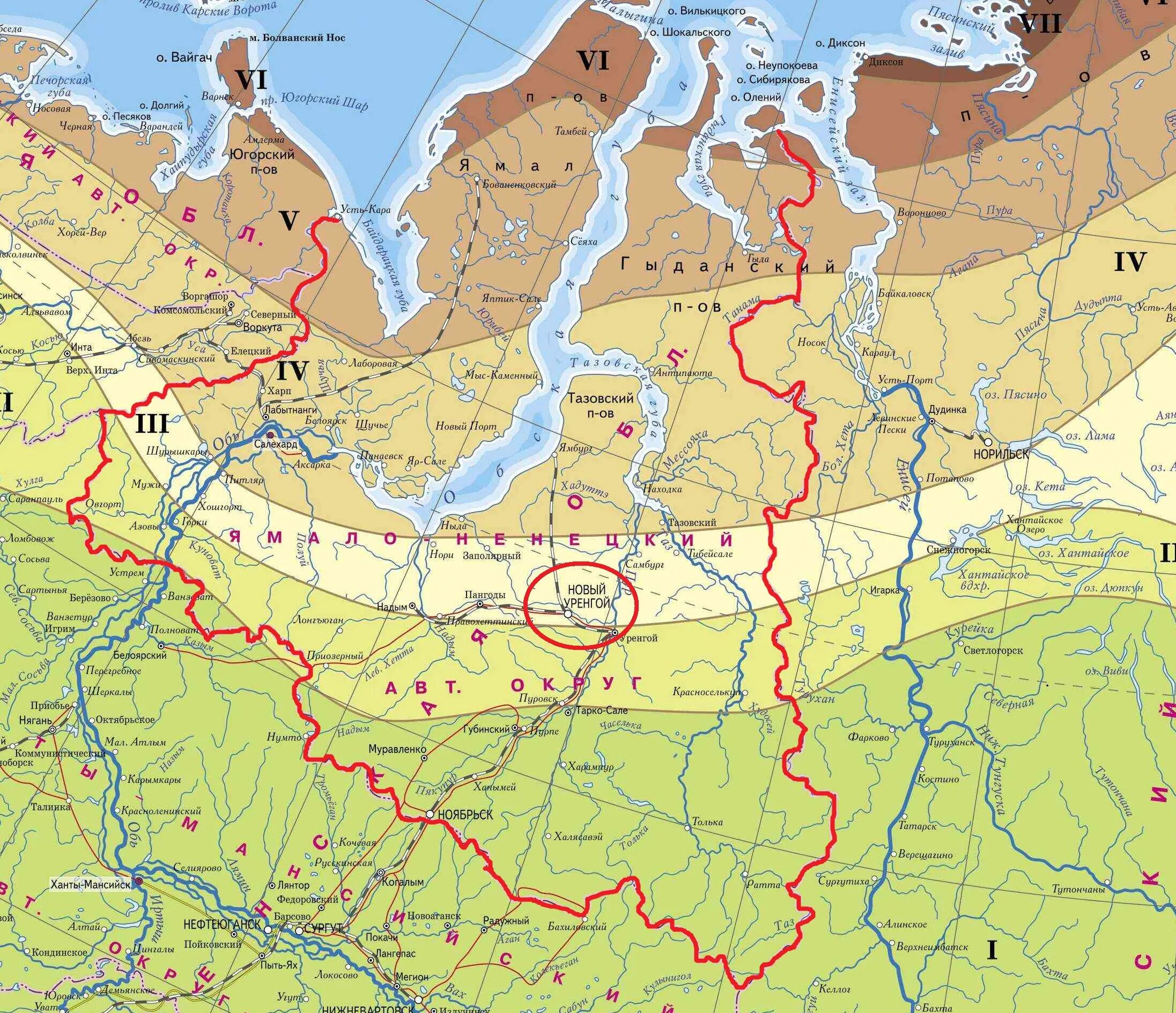 Уренгой тазовский расстояние. Ямало-Ненецкий автономный округ на карте России. Ямало-Ненецкий автономный округ на физ карте. Ненецкий и Ямало-Ненецкий автономный округ на карте России. Ямало-Ненецкий автономный округ Салехард на карте России.