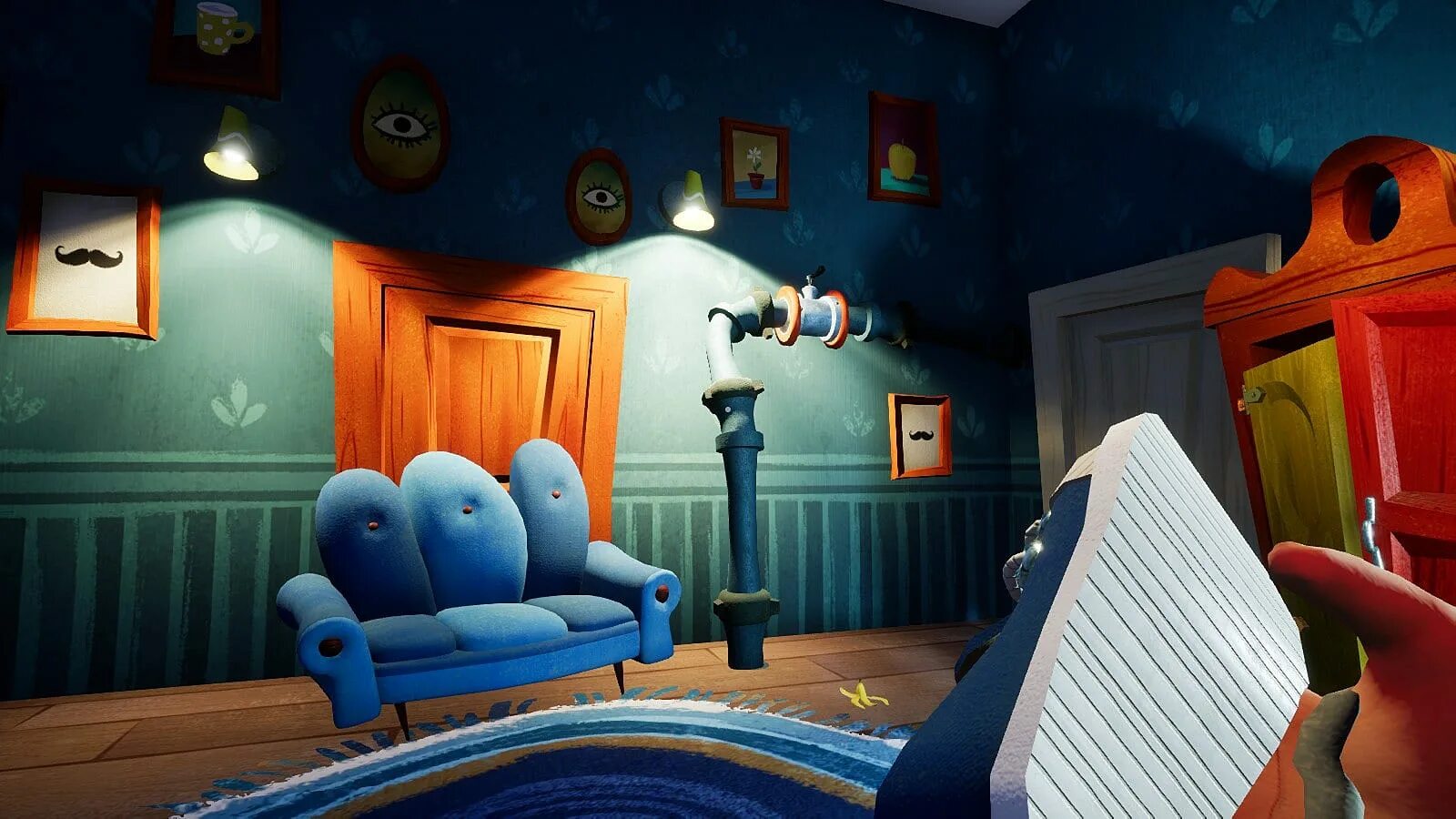 Скачай hello neighbor где все открыто. Привет сосед комнаты. диван из привет сосед. hello neighbor 2. hello neighbor act 2.