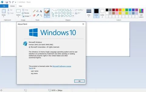 Windows 10 паинт