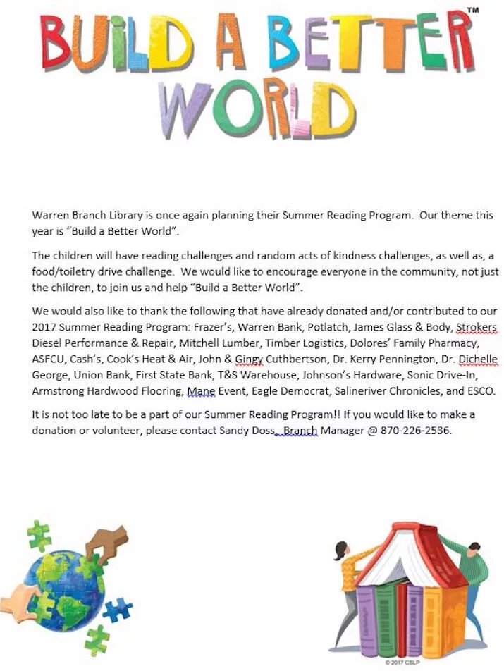 Reading program. Reading program
