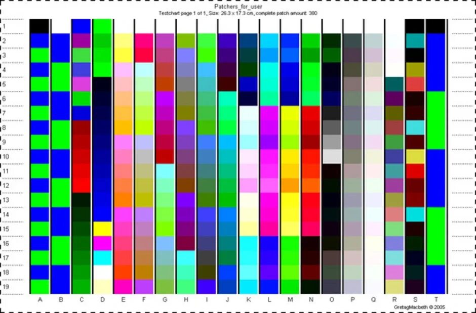 Тест для печати струйного принтера Epson. Таблица цветов для принтера Эпсон. Распечатка цветов для принтера.