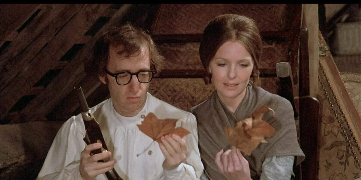 Дайан китон и вуди аллен. Вуди аллен любовь. Love and death 1975. Любовь и смерть 1975. Вуди аллен.