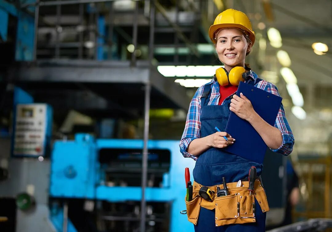 Working at factory