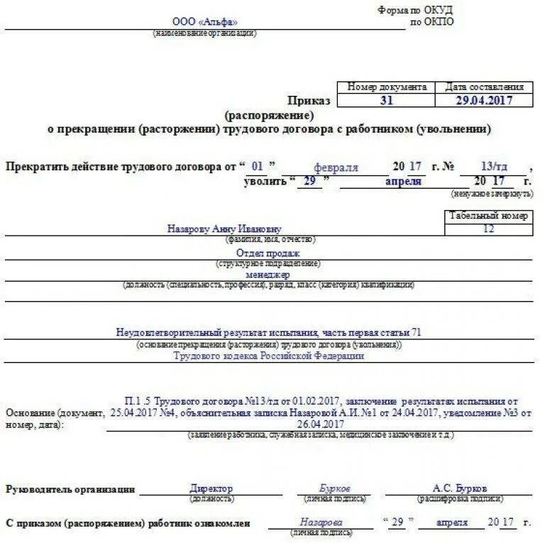 Приказ об увольнении по инициативе работодателя образец. Пример приказа увольнение сотрудника по собственному желанию. Приказ о увольнении работника образец. Приказ об увольнении по собственному желанию образец с 1 числа. Приказ об увольнении работника по собственному желанию