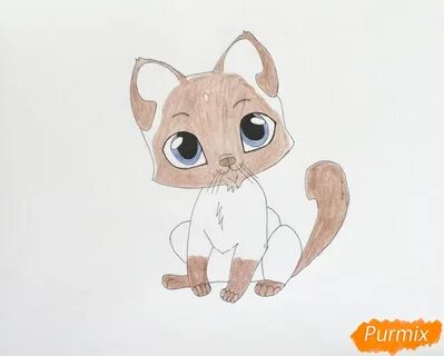 Рисунки мил котики легкие