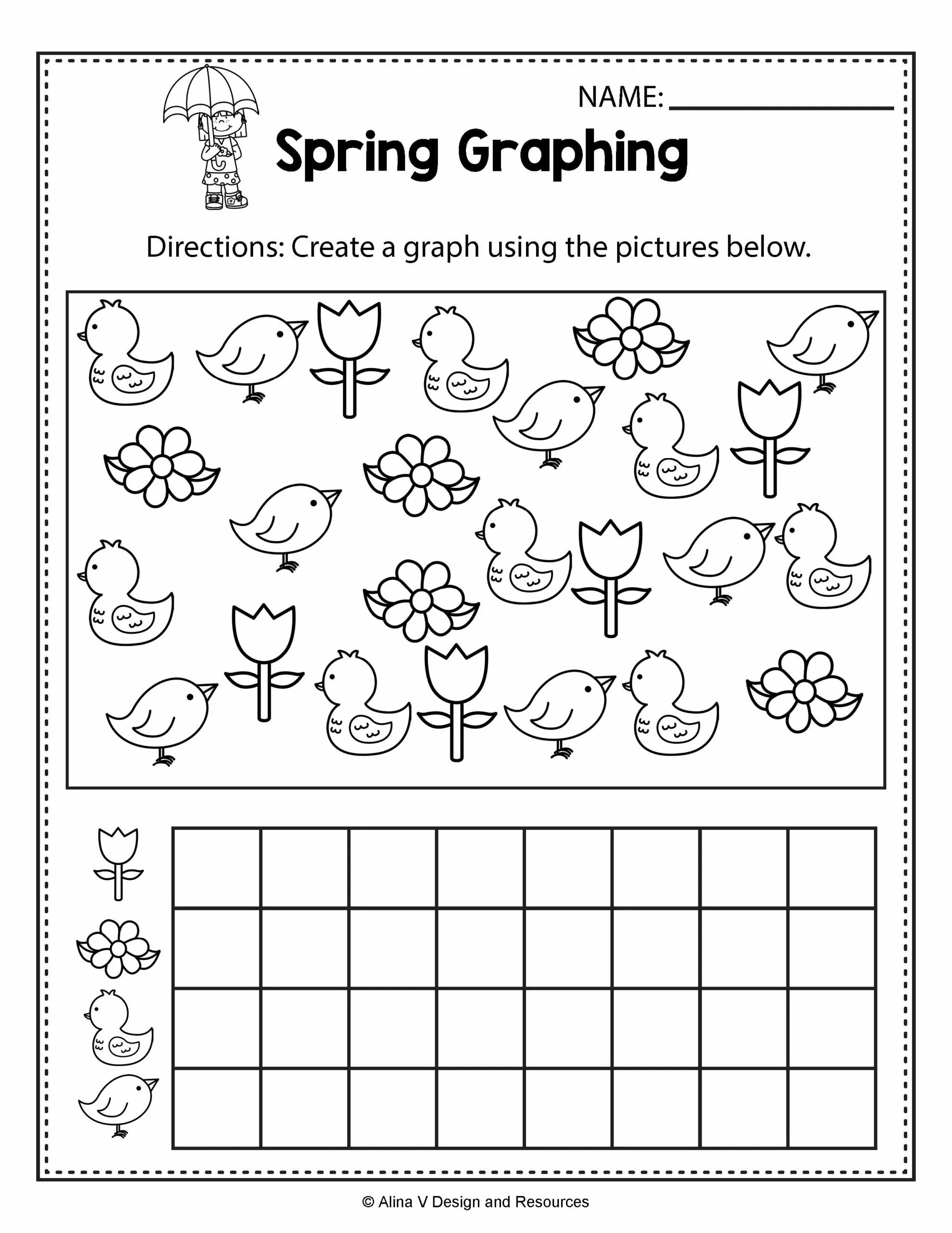 Spring worksheets for kids