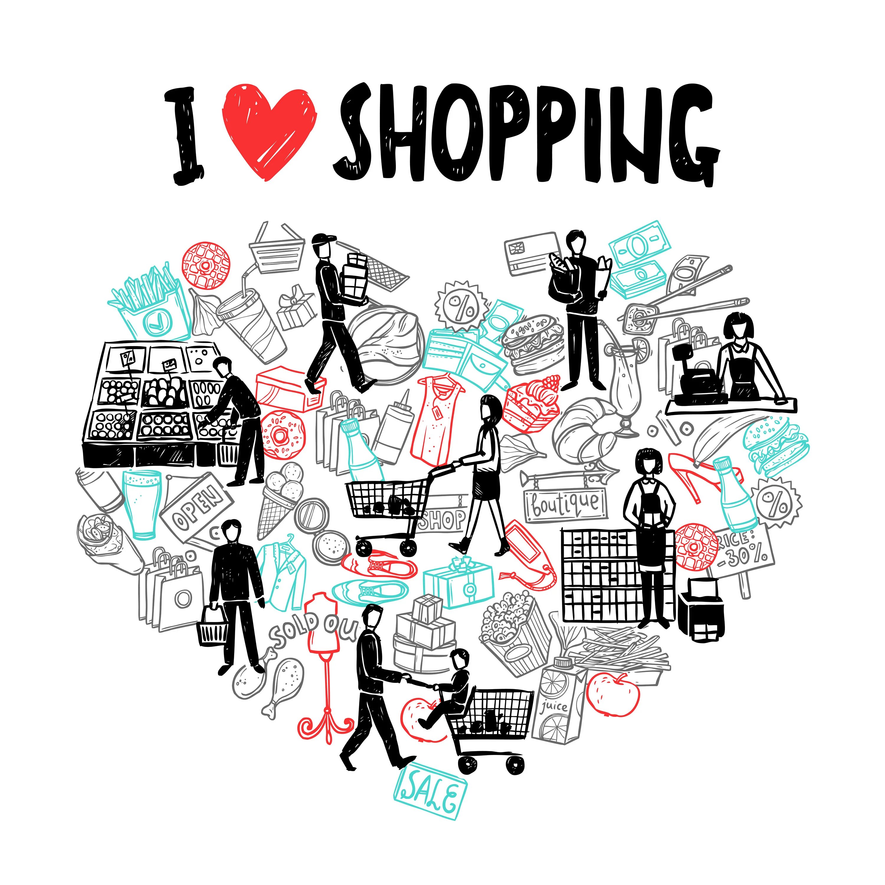 Shopping one love. Я люблю шоппинг. Я люблю шоппинг картинка. Я люблю шоппинг арт. Люблю шопинг картинки прикольные.