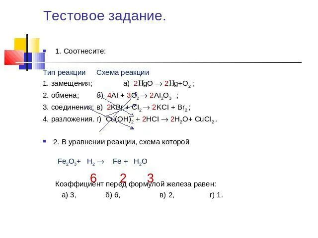 Реакции соединения разложения замещения и обмена. Презентация реакция разложения соединения замещения обмена. Ai+o2 Тип реакции. Разложения 2) соединения 3) замещения 4) обмена. Установите соответствие соединения обмена разложения