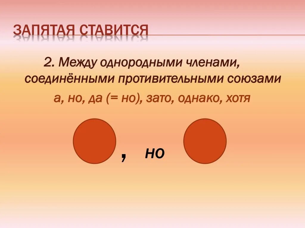 Предложение с соединительным союзом и однородными членами. Запятая ставится между однородными членами. Между однородными членами Соединенными противительными союзами.