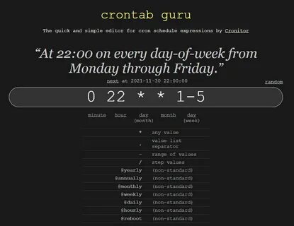 Crontab guru