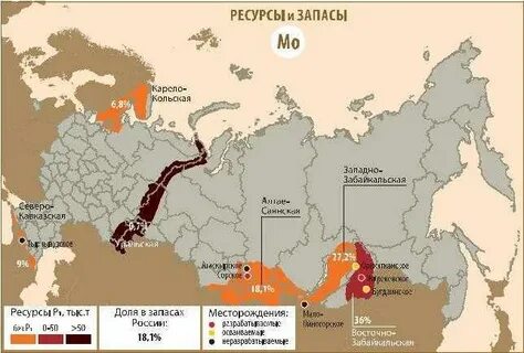 Молибденовые руды месторождения