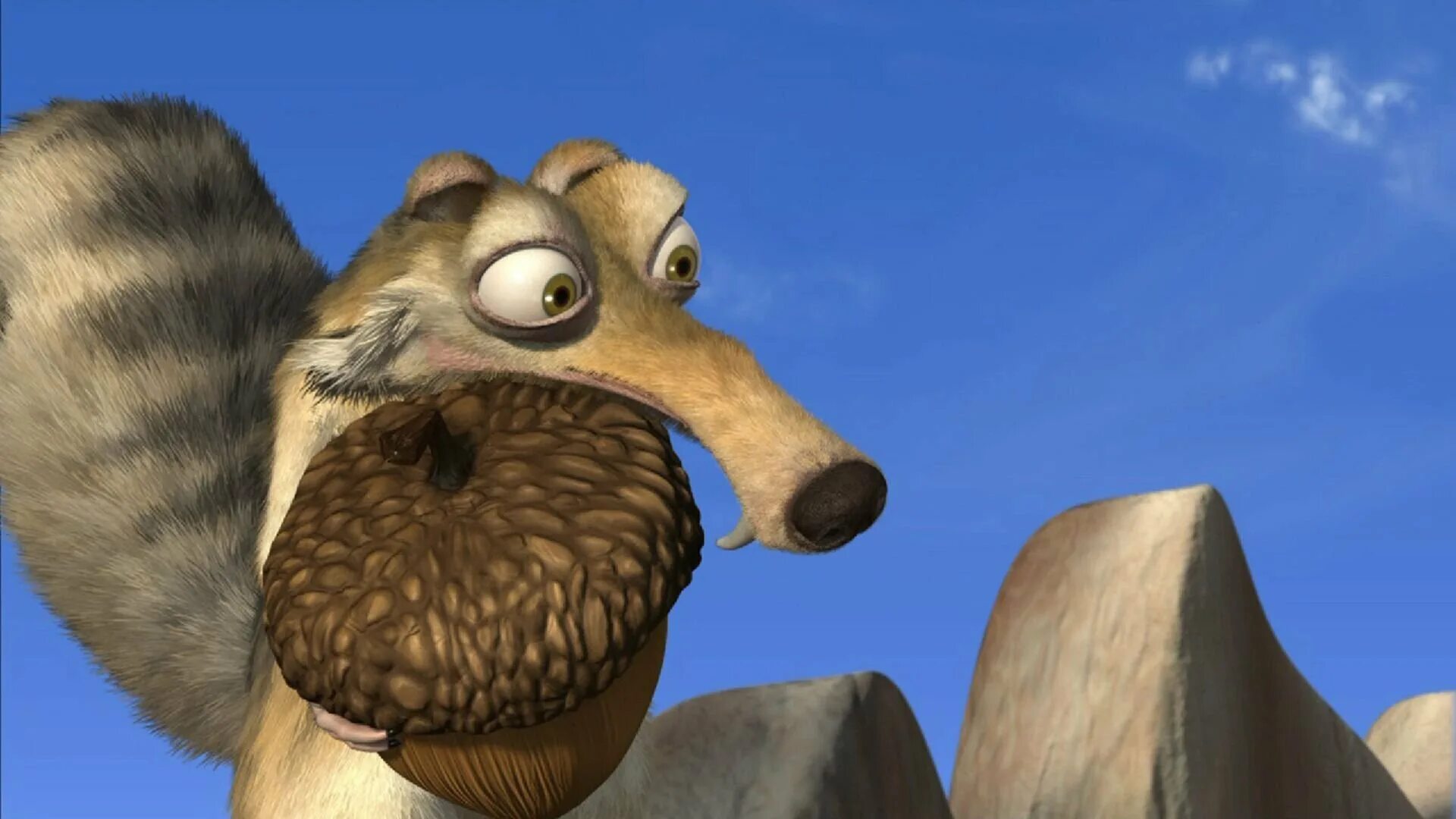 Ice age scrats nutty. Скрат Ледниковый период 2002. Белка и орех из ледникового периода 2002.