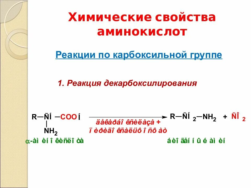 Химические свойства аминокислот уравнения реакций. Химические свойства аминокислот реакция декарбоксилирования. Химические реакции аминокислот. Химические свойства аминокислот. Химические свойства аминов 10 класс