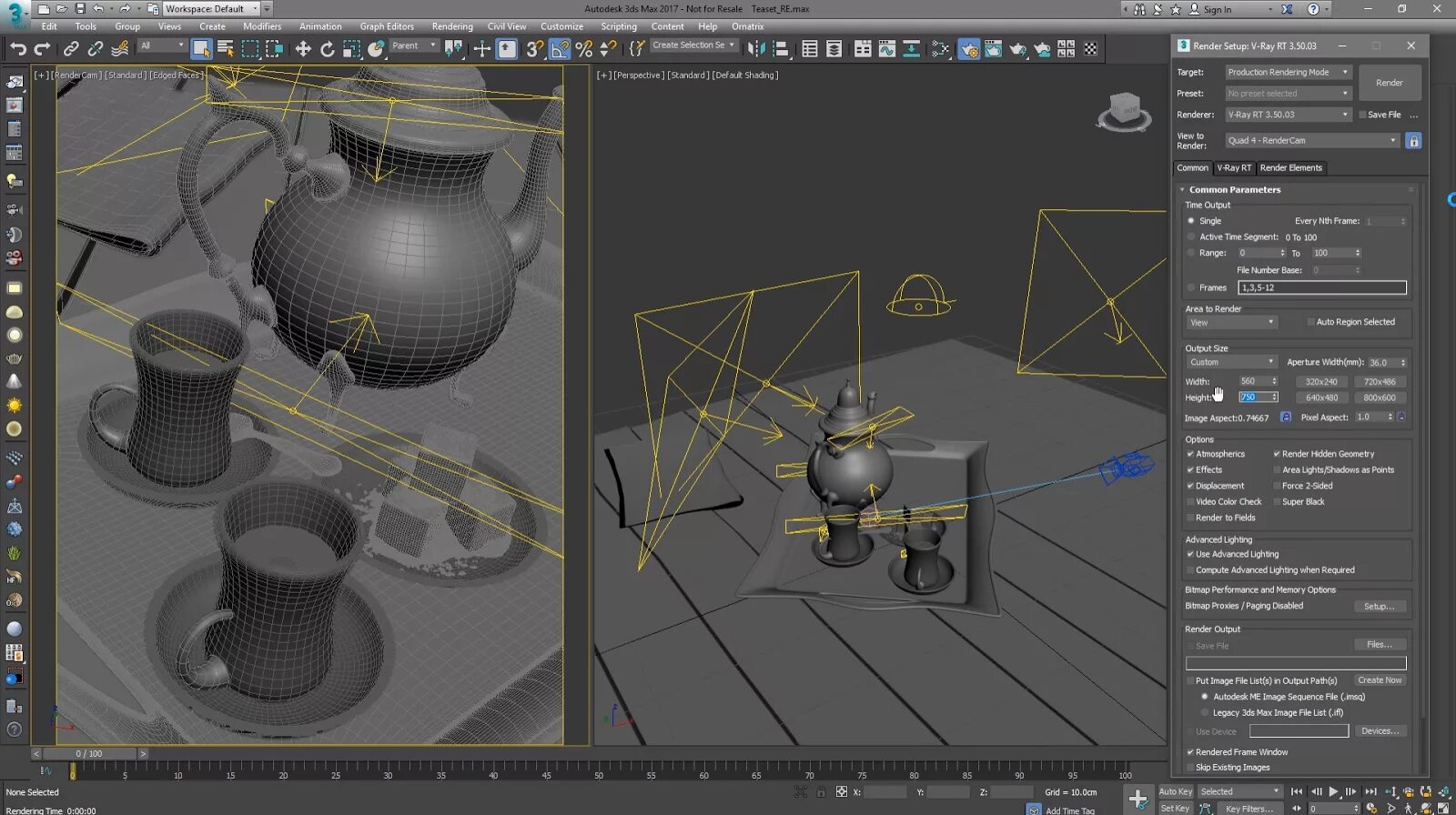 Rendering resolution