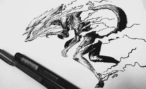 Draw awesome pen and ink illustration. graphic drawing pen. 