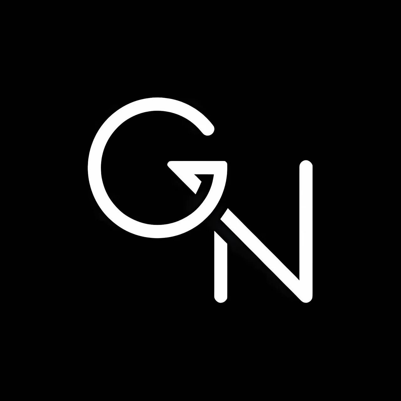 Логотип GN. Буква g на черном фоне. Буквы ng для логотипа. Логотип с буквой n.