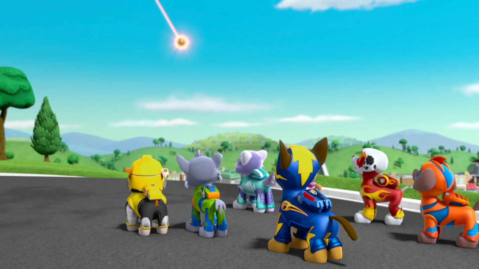 Мегащенки спасают мега мэра. Щенячий патруль мегащенки. Щенячий патруль упавший метеорит. Щенячий патруль мегащенки 2. Щенячий патруль полицейский суперпатруль.