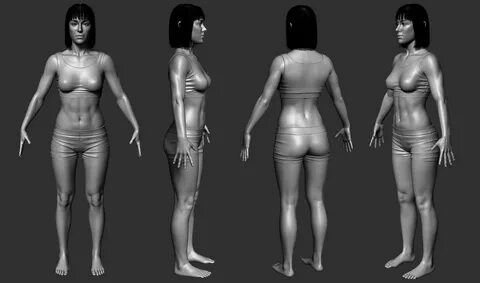 Girl full body Zbrush - 3D Models - CGArchives.