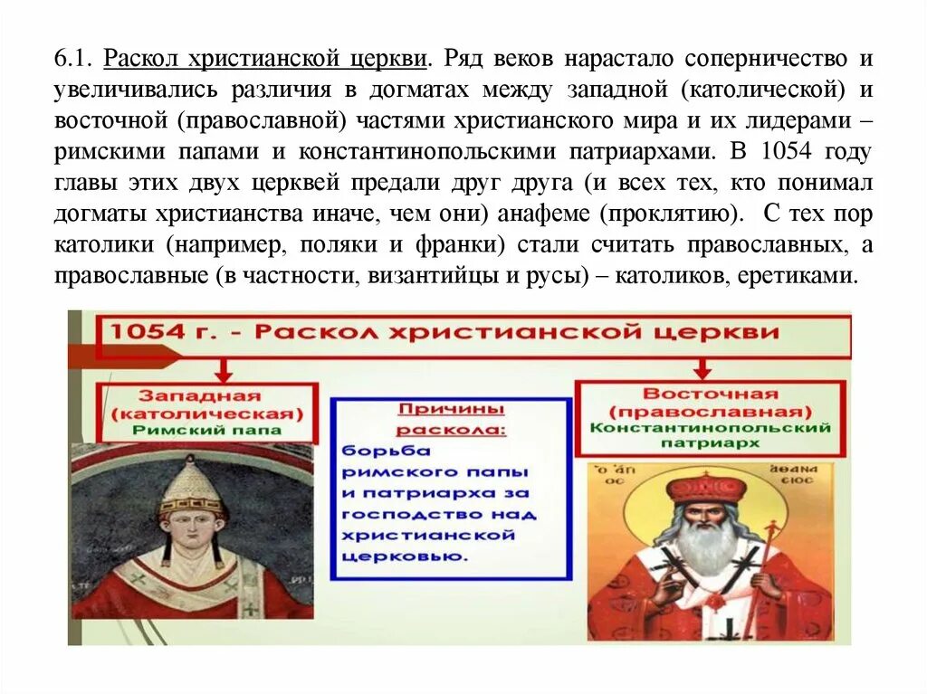 Разделение христианской церкви на восточную и западную век. Раскол в христианстве. Раскол Единой христианской церкви. Причины разделения христианской церкви на западную и восточную. Первый раскол церкви