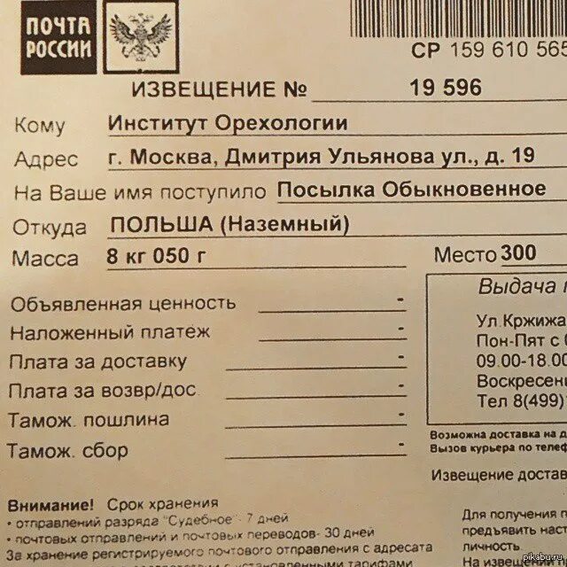 До востребования это как. Извещение о посылке. Извещение о получении посылки. Извещение о посылке почта России. Извещение о письме до востребования.