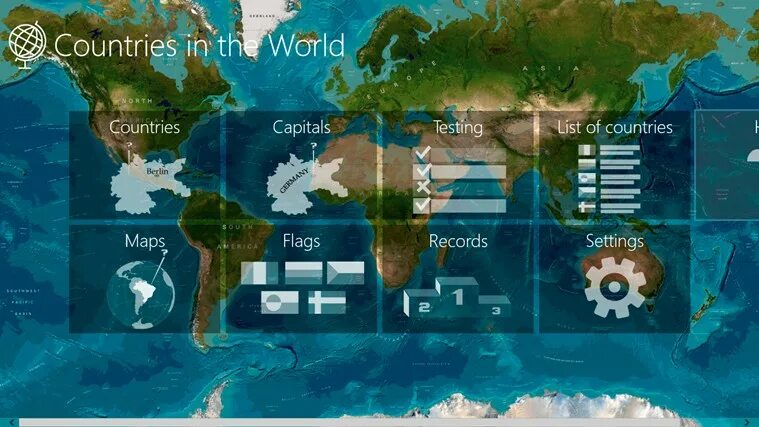 Приложение для стран. Тест на знание стран.