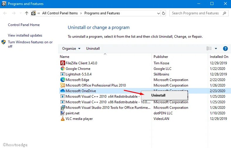 Коды ошибок onedrive