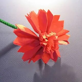 Гвоздика из бумаги 9 мая