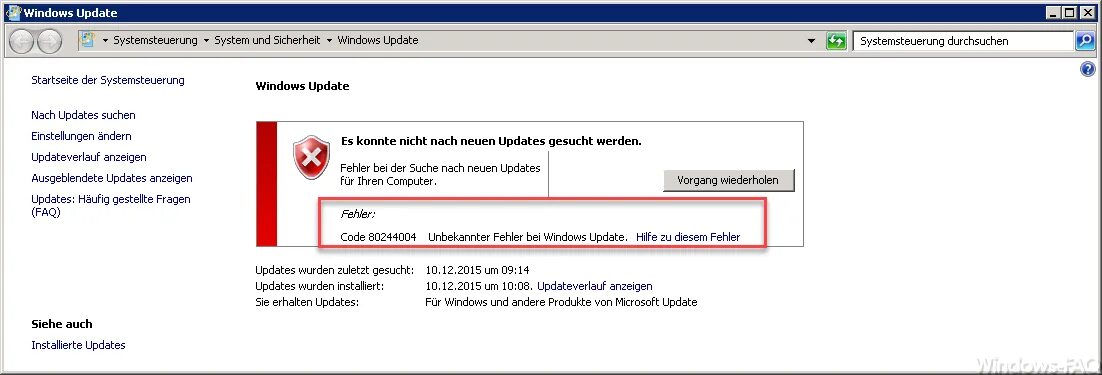 Ошибка обновления код 2. Центр обновления windows server 2008 r2. ошибка виндовс сервер 2008. ошибка 10101 unbekannter. error occurred flow will not shutdown.