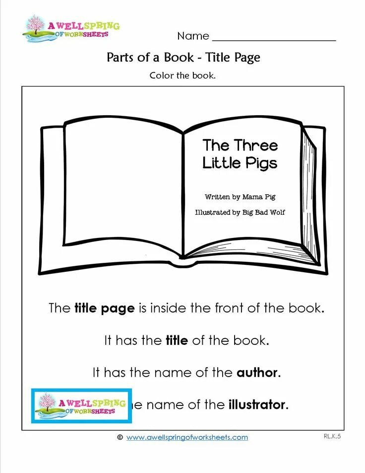 Parts of a book. Parts of a book Worksheets. Books Worksheets.