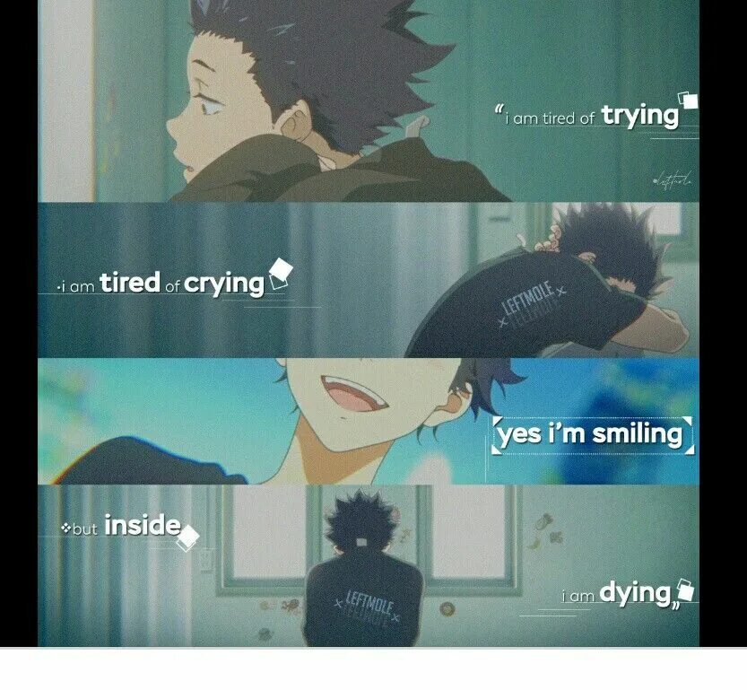 And i m crying. Im sick of crying tired of trying.