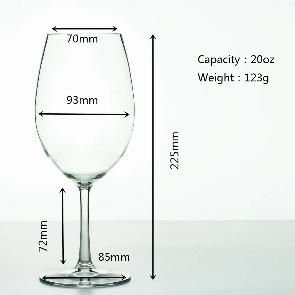 Какой диаметр стакана. Размер бокала для вина. Высота фужера для вина. Фужеры для вин размер. Размеры бокалов.