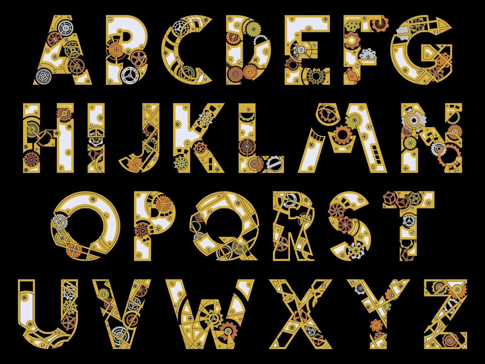 Фотошоп новые шрифты. Декоративный шрифт. Шрифт в стиле стимпанк. Буквы в стиле стимпанк. Стилизованные шрифты.