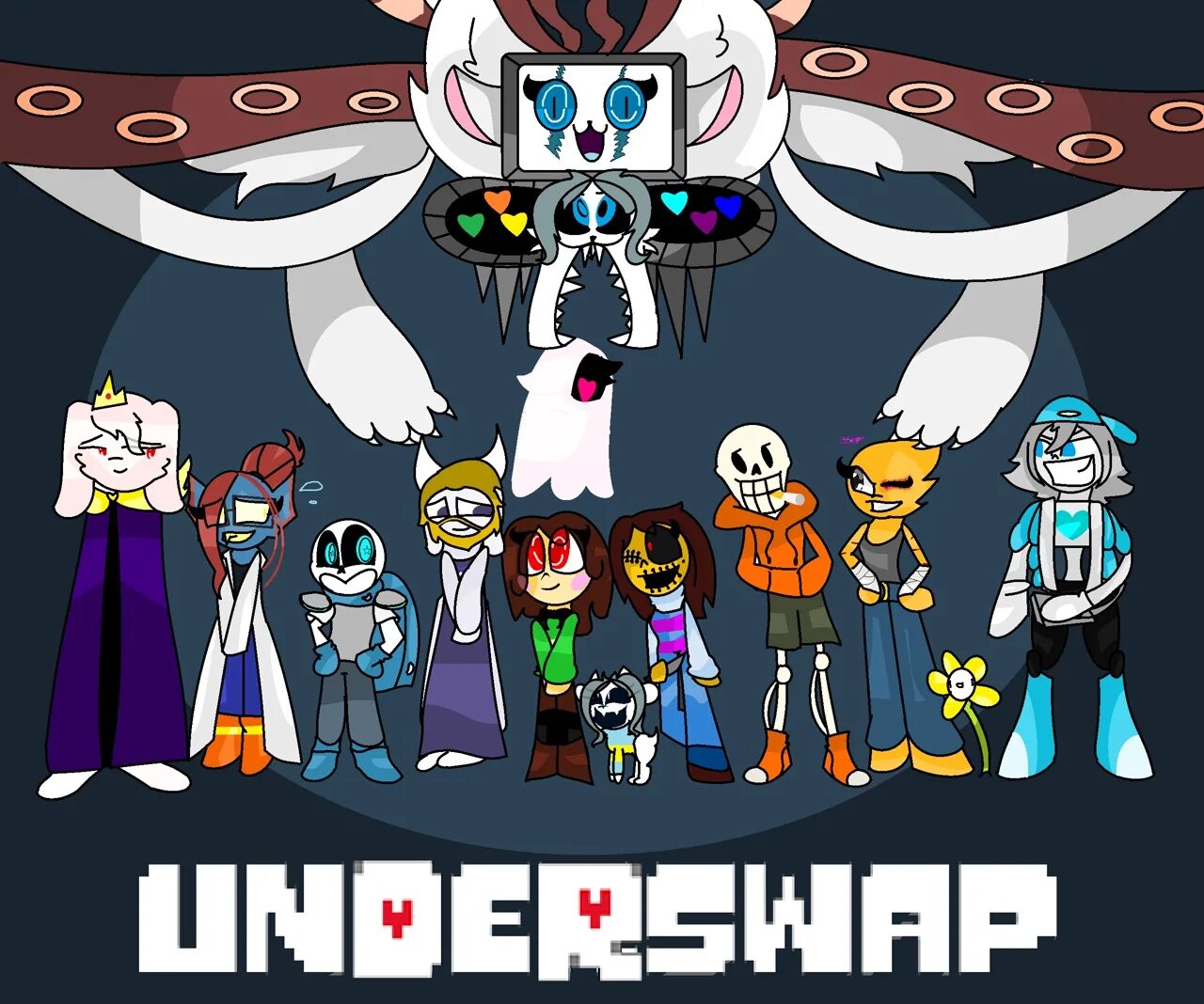 Игра андертейл на русском на андроиде. Underswap. Underswap андайрус. Вселенная Underswap. Андерсвап персонажи.