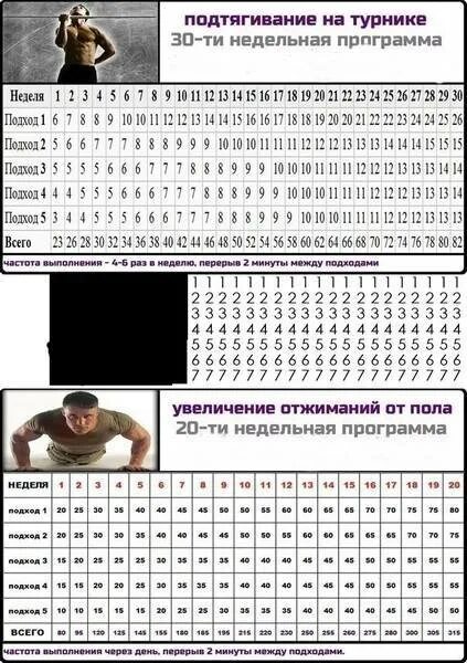 Программа тренировок подтягивания. Схема тренировок подтягивания на турнике. таблица тренировки подтягиваний на турнике. план тренировок подтягивания на турнике. схема подтягиваний на турнике схема отжиманий.