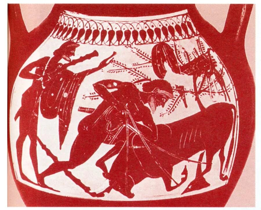 Древнегреческая вазопись кони Диомеда. Подвиги Геракла вазопись. Древнегреческие вазы подвиг Геракла Критский бык. Древнегреческая вазопись коровы Гериона.