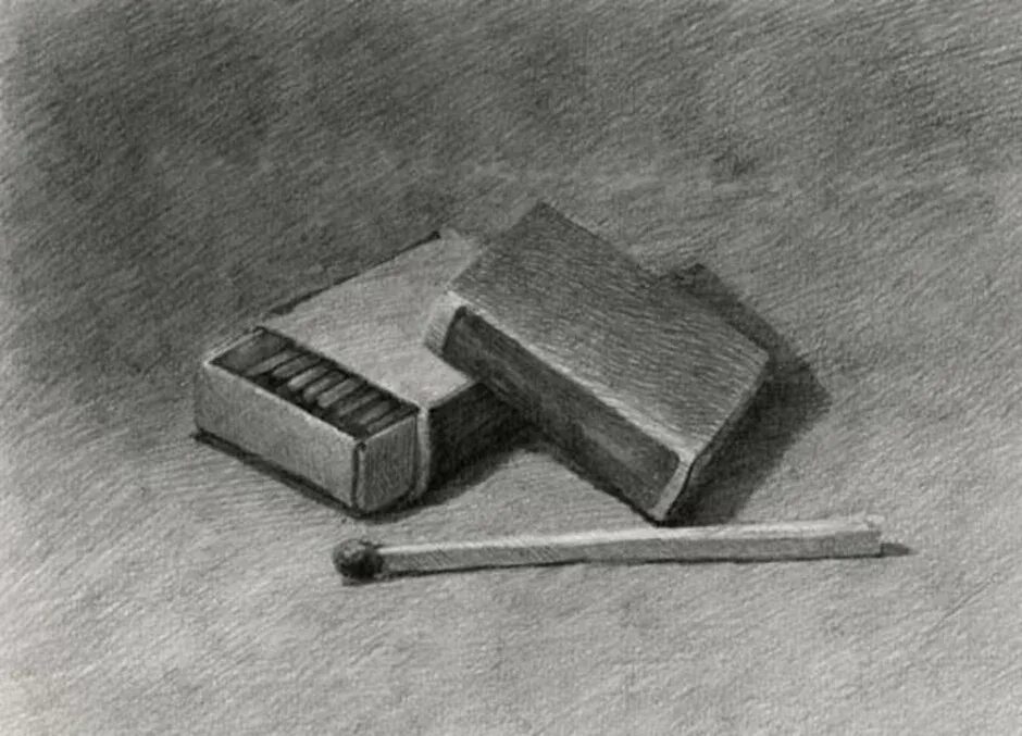 Спичечная коробка нарисовать. Зарисовка спичечного коробка. рисунки карандашом предметы. спичечный коробок в перспективе. коробок спичек карандашом.