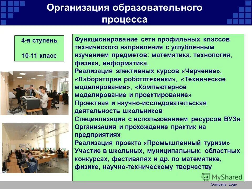 Организация технических классов