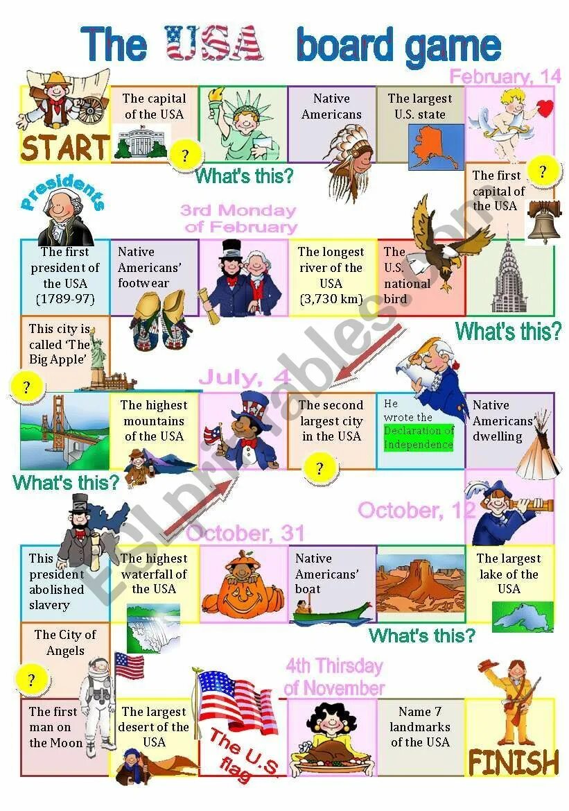 Мир игр на английском. The USA Board game. США Worksheets. Quiz for Kids in English. USA Worksheets for Kids.