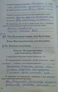 Биология 7 класс тетрадь ответы