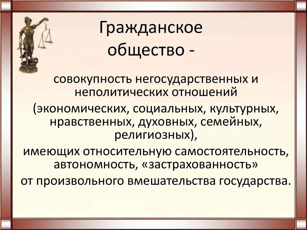 Организация институт гражданского общества понятие