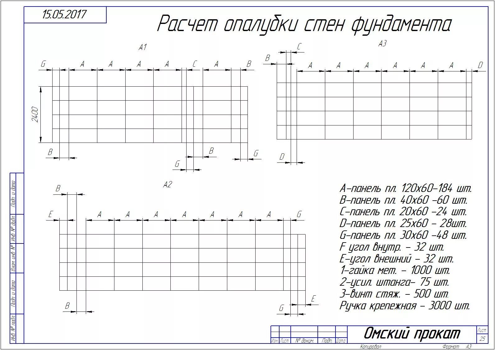 Как посчитать опалубку