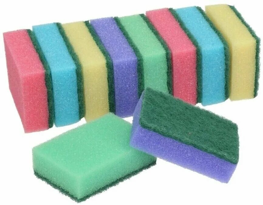 губка для посуды 10шт (размер 80*50*26 мм). губка для посуды "мандаринка" макси 10шт (90*60*25мм). купить в челябинске губка чистящая «чудо-губка», 10,5×7×2,5 см , усиленная. губка кухонная максима биг сити 5шт+1шт. губки для посуды однотонные.