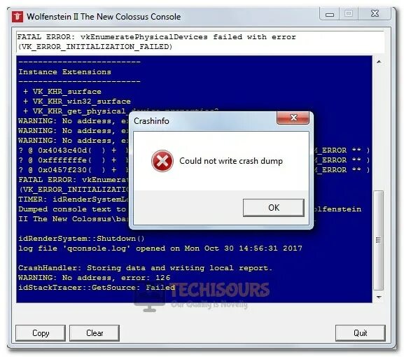 Crash dump wolfenstein ii. Ошибка crash dump. wolfenstein 2 the new colossus could not write crash dump. wolfenstein 2 crash dump. краш игры ошибка.
