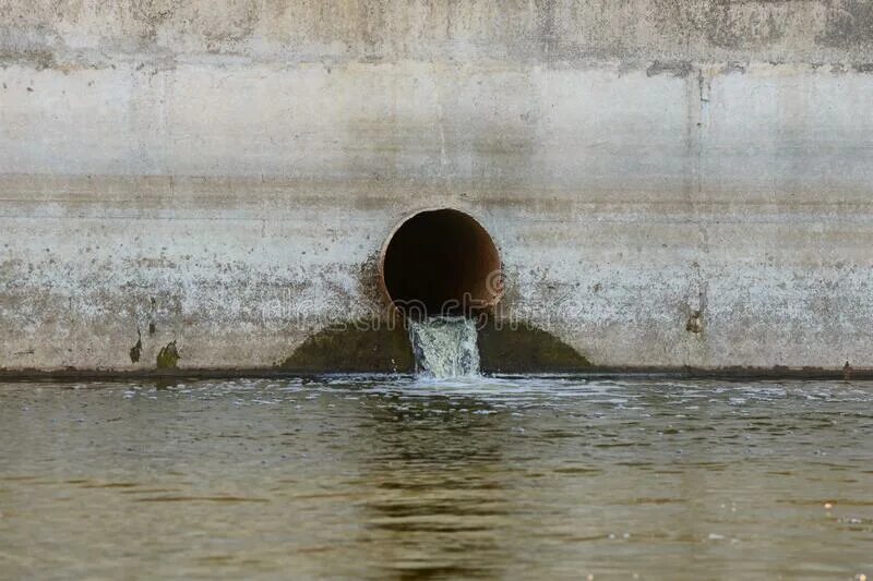 Sewer Pipe. Sewer Pipe old. Sewer Pipe Gray Front view.