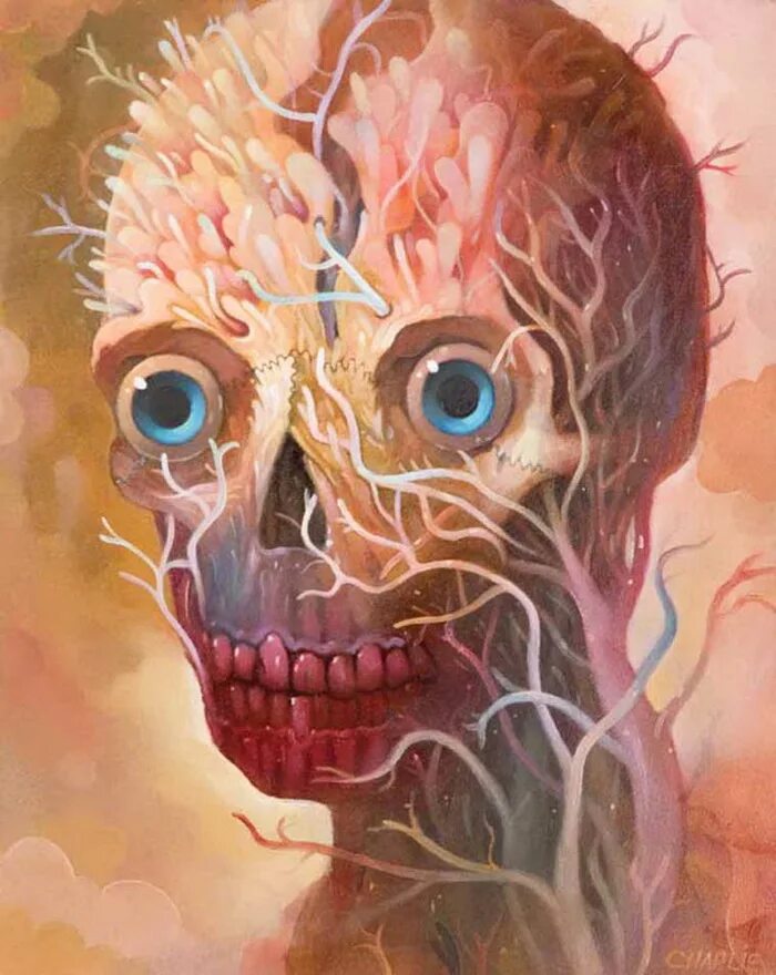 необычные картины. художник tanya shatseva. рисунки со смыслом. художник гедиминас пранкевичус картины. портреты в стиле психоделика.