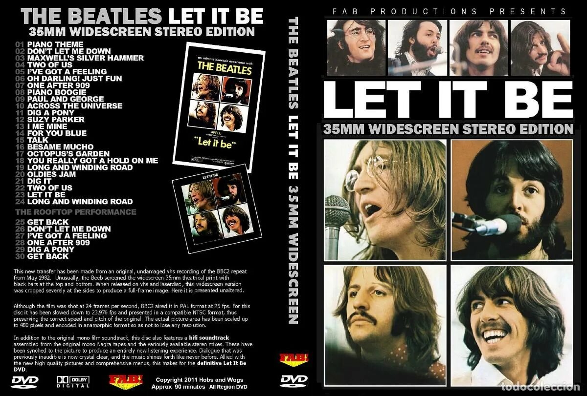 The Beatles - Let it be. The Beatles get back DVD. Let get backing