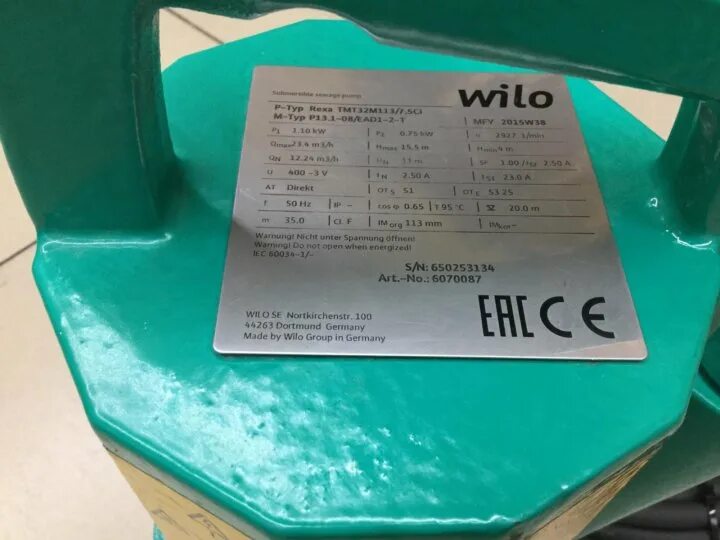 Насос дренажный wilo tmt 32m113. Насос дренажный wilo tmt 32m113